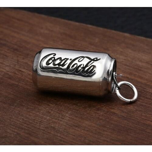 Creativity Coke Bottle Cans Pendant Pure 925 Sterling Silver Jewelry Men Women Necklace Pendant Colgantes Mujer Moda 2021 New