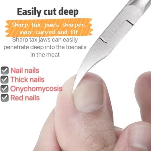 1Pcs pedicure pliers nail clippers oleracea pliers dead skin pliers onychomycosis stainless steel sharp does not hurt the feet