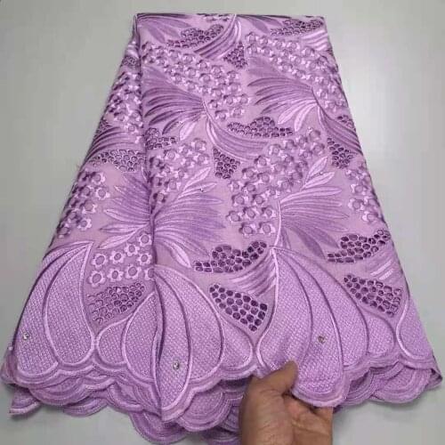 100% Cotton Swiss Voile African Lace Fabric 2021 High Quality Nigerian Lace Material French Tulle Swiss Embroidery Lace Fabric
