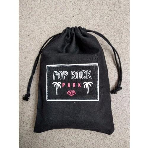 100pcs cotton drawstring bag, 15*20cm cotton fabric jewelry bag wholesale custom 1 color logo printing and DHL shipping free