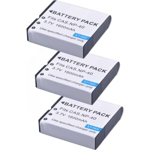 1600mAh NP-40 NP40 Battery for Casio EX-Z400, FC100, FC150, FC160S, P505, P600, P700, Z300, Z600, EX-Z850, NP 40 Battery
