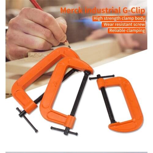 5/6/8/10/12 Inchs Woodworking Clip Adjustable G Clamp Thickening Heavy Clamp Auxiliary Fixture Positioner Clip