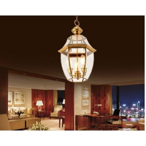 Free Shipping Bronze Glass Pendant Lights Golden Bronze Pendant Lamp With E14 Bulb 110V/220V Pendant Light Hanging Lamp Fixture