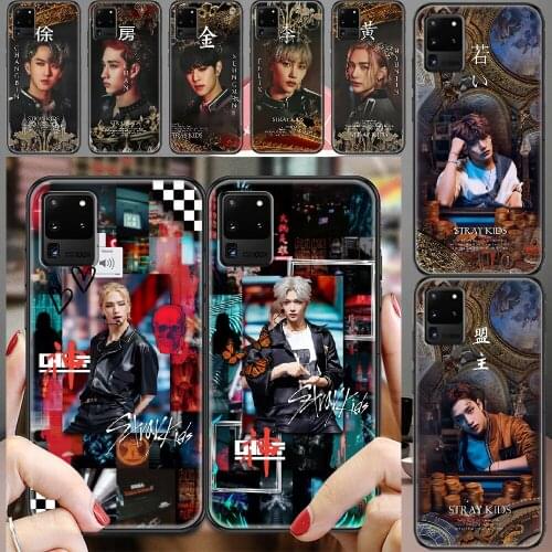 Stray Kids Hwang hyunjin Phone case For Samsung Galaxy Note 4 8 9 10 20 S8 S9 S10 S10E S20 Plus UITRA Ultra black art cover 3D