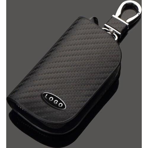 1Pcs For Subaru Leather Car Key Case For New XV Outback Legacy Impreza WRX Forester Remote Control With Logo Key Cover Keychain