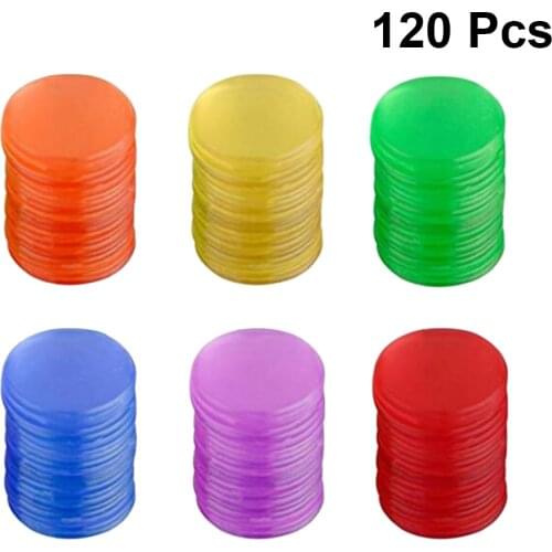 120/300/400pcs Bingo Chips 19mm Transparent Plastic Counting Bingo Chips Counter Chip For Maths Poker Token Game