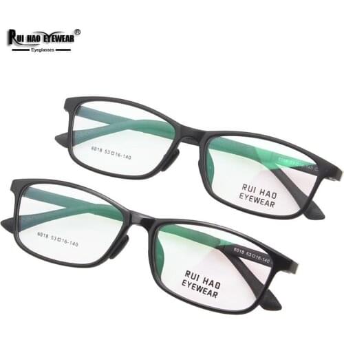Decorative Glasses TR90 Optical Eyeglasses Frame Leisure Glasses Women Spectacles Frames Men Rui Hao Eyewear Brand 6018