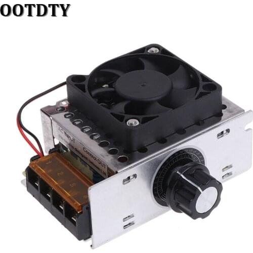 AC Electric Regulator Motor Speed Controller 220V 4000W SCR Temperature Voltage Regulator With Fan Big Power Brightness Dimmer