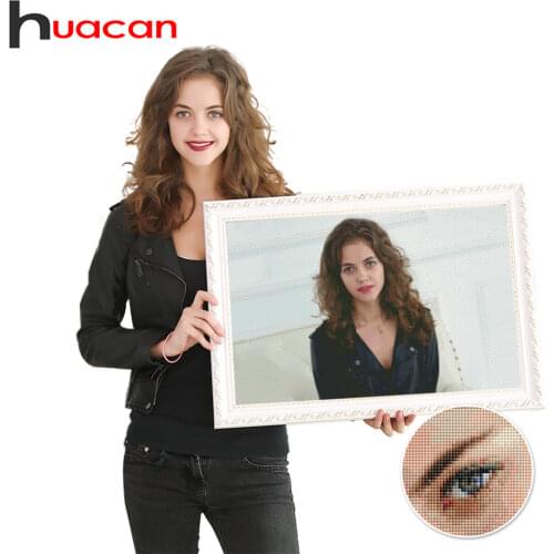 Huacan Photo Custom 5D Diamond Painting Full Square/Round Drill Diamond Embroidery Sale Wedding Picture Of Rhinestones Beadwork