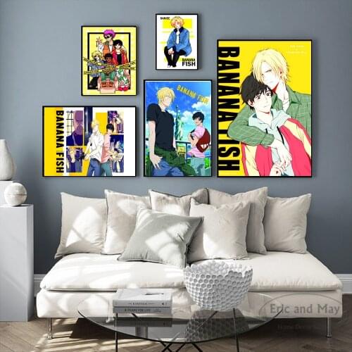 Banana Fish Anime Figures Art Posters And Prints Wall Art Canvas Painting For Living Room Decoration Home Decor Unframed Quadros