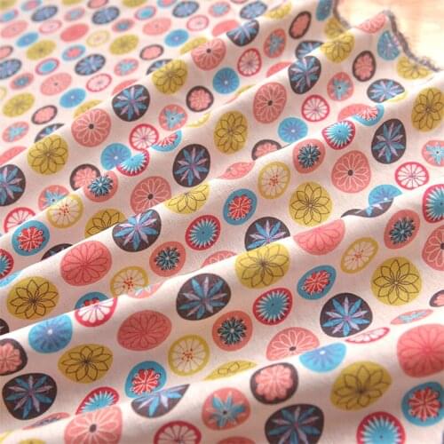 Quality cotton and linen fabric Colored floret tissu Long skirt, table cloth, pillow cover, sofa cover patchwork