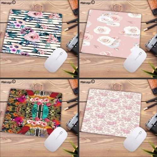 Mairuige Tropical leaves Flower Pattern DIY Design Pattern Game mousepad Size for 18x22cm 20x25cm 25x29cm Gaming Mousepads