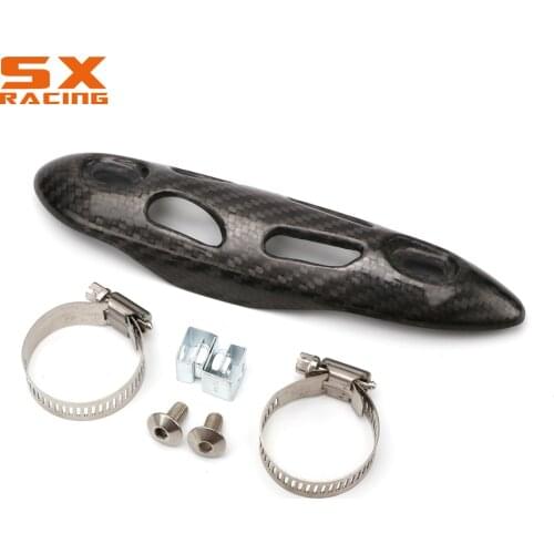 Motorcycle Dirt Street Bike Carbon Fiber Exhaust Muffler Pipe Protection Heat Shield Cover Guard For YAMAHA KTM HONDA SUZUKI