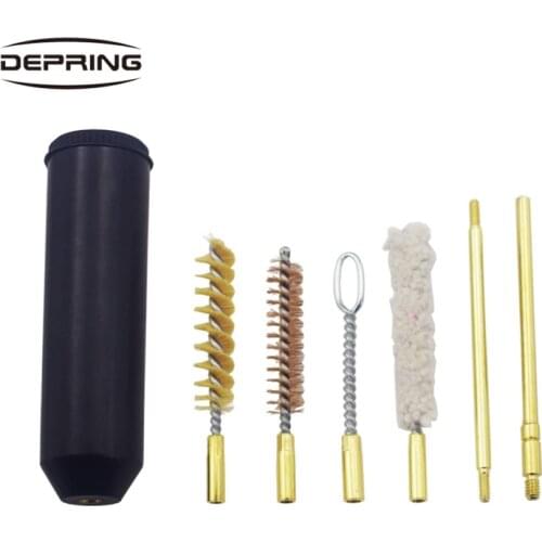 7pcs/set Handgun Cleaning Kit Pistol Rod Brush Professional Gun Cleaning Tools for 9mm .357 .38 Caliber