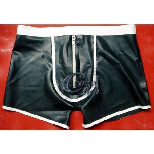 2018 New Fashion Sexy Men Latex Underwear Fetish Mens straight angle pants underwear boxer shorts Free Shipping Fast Delivery