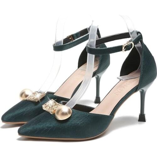 Newly Arrived SANDALS WOMEN Shoes 8CM High Heels Fine With Pointed Toe Fashion Europe/America Wild 2021 Summer Women Sandals