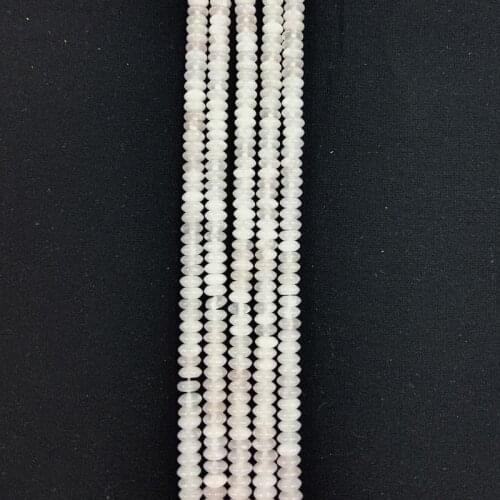 Wholesale Fashion natural white bowlder abacus stone beads 3x6mm for diy jewelry making bracelets 180pcs/lot