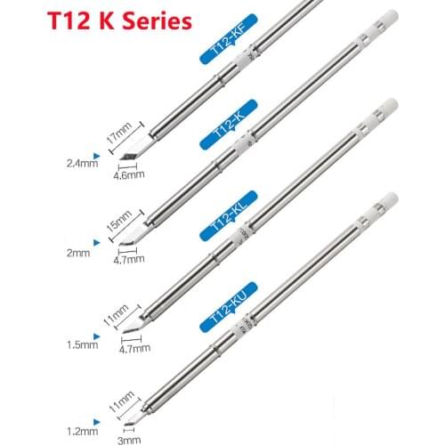 T12 K Series Soldering Solder Iron Tips T12 Series Iron Tip For Hakko FX951 STC AND STM32 OLED Electric Soldering Iron