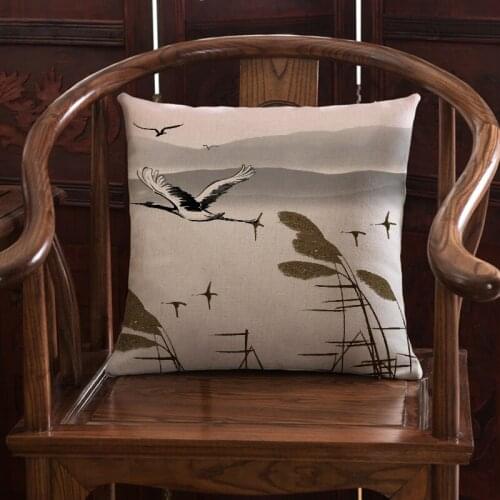 Landscape Oil Painting Printing Cover Decorative Pillow Covers Traditional Design Pillow Cushion Pillowcase for Sofa Living Room