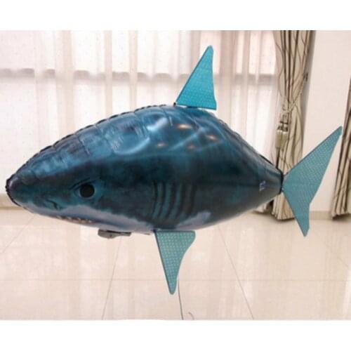 Retail box package Indoor Infra-red RC Inflatable Balloons Shark Shape Toy,flying in air Blimp Balloon Childrens Day Gift