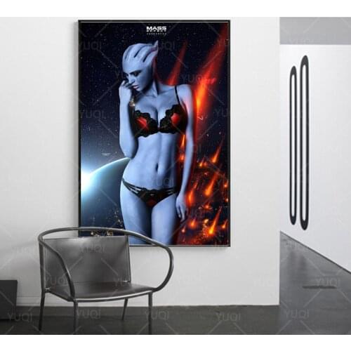 Mass Effect AndromedasSEXY Razas Canvas Posters Prints Wall Art Painting Decorative Salon Picture Modern Home Decoration Framewo