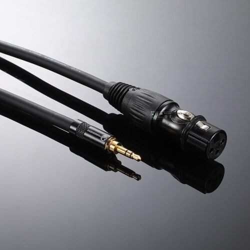 1Pcs 3.5mm earphone plug to 3-core XLR microphone audio cable YS176BG large diaphragm universal SLR camera HiFi