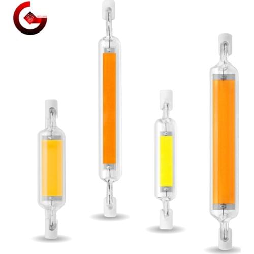 LED Bulb R7S 78mm 5W 10W R7S Spotlight 118mm 10W 20W 220V Dimmable COB Lamp Light Glass Tube Replace 30W 50W 100W Halogen Lamp