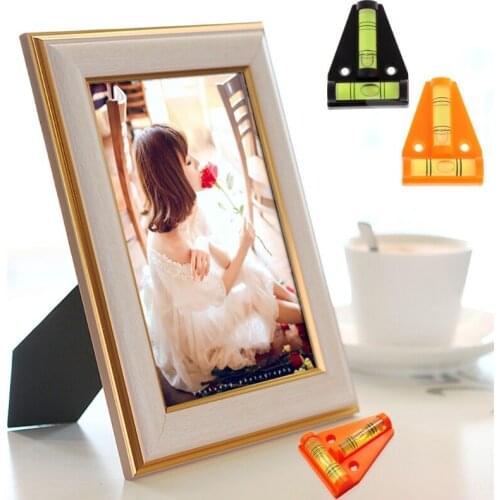 T Type Bubble Spirit Level Measuring Device Triangular Plastic Indicator Black/Orange