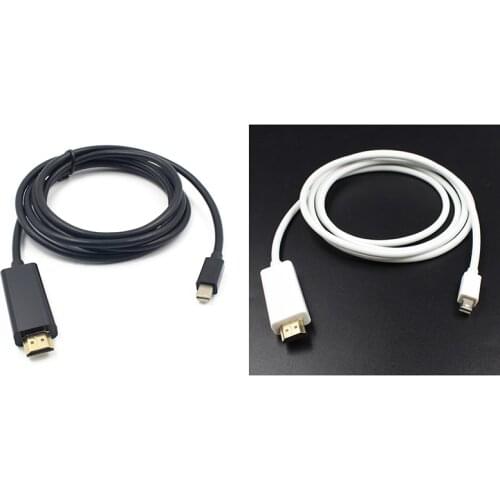 Quality New Male to Male 1.8M Mini DP to HDMI Cable Thunderbolt Mini Displayport to HDMI Adapter for Pro Air for iMac
