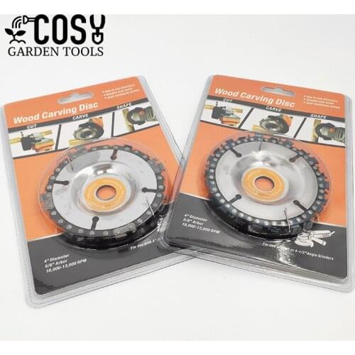 1Pcs 4 Inches Wood Carving Disc Chain 7T/22T Grinder Carving for Use With 4" Or 4-1/2" Angle Grinders Carving Tool