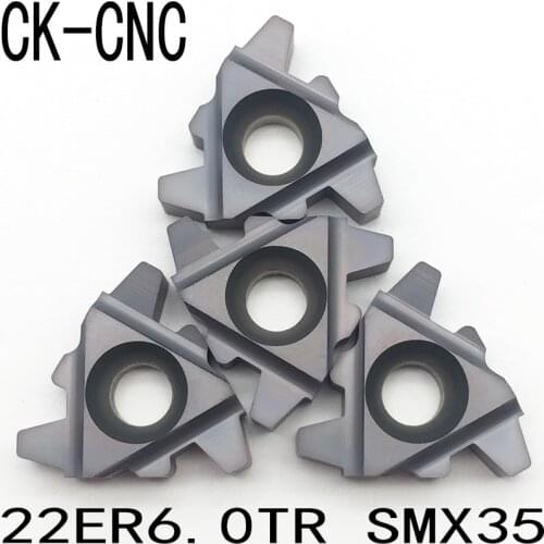 10pcs 22ER6.0TR SMX35 Carbide Insert For Threading Turning Tool Boring BAR TR6.0 tools blade High cost performance