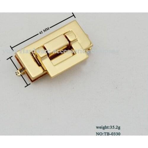 10 PCS/lot) metal plating processing leather handbags fine DIY lock decorative accessories