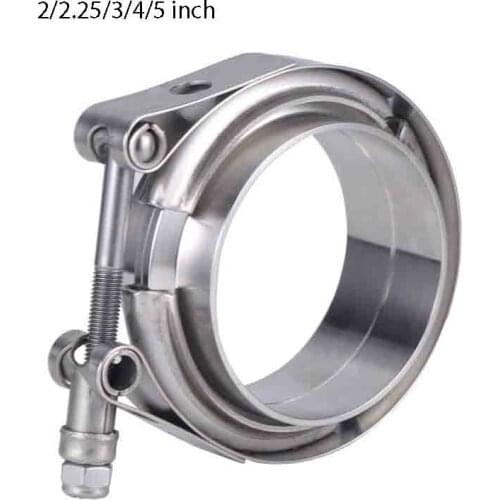 2/2.25/3/4/5 inch Stainless Steel Exhaust V Band Clamp Male Female Flange Assembly High Quality
