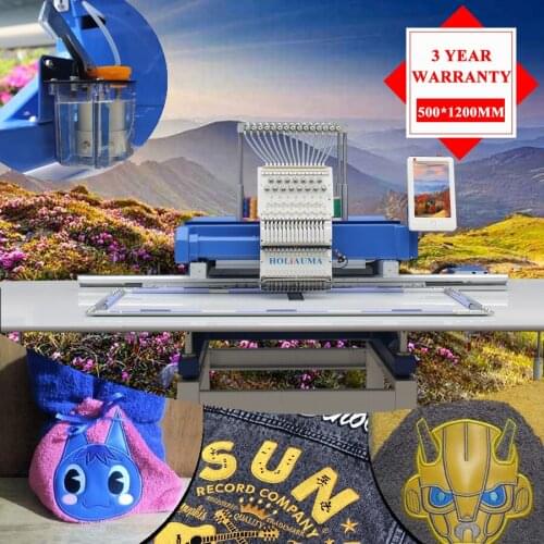 3 Years Quality Warranty!!!Brother Used Single Head Home Computer Sewing Embroidery Machine China Factory 500*1200mm Area