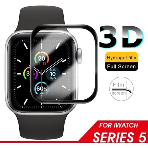 3D Curved Full Cover Screen Protector For Apple Watch SE 6 5 4 40mm 44mm Tempered Glass Film For Apple Watch 5 4 3 2 1 38mm 42mm