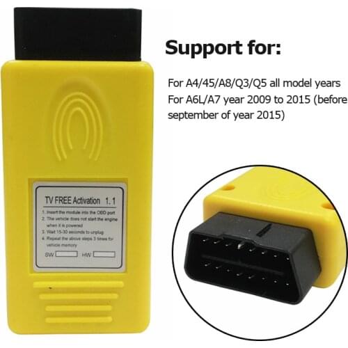 Auto TV Free Activation Car Driving Video Unlocking for A4/A5/A8/Q3/Q5/A6L/A7 Speed Limiting OBD2 Driving Video activator