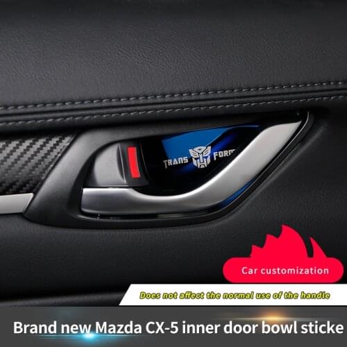 Car Accessories of door handle sticker for Mazda cx 5 2017 2018 2019 2020 2021High-gloss chrome decoration