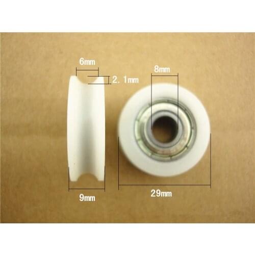 Free Shipping 10PCS 608zz bearing Nylon pulley U groove 8*30*10 mm wheel for rope or wire
