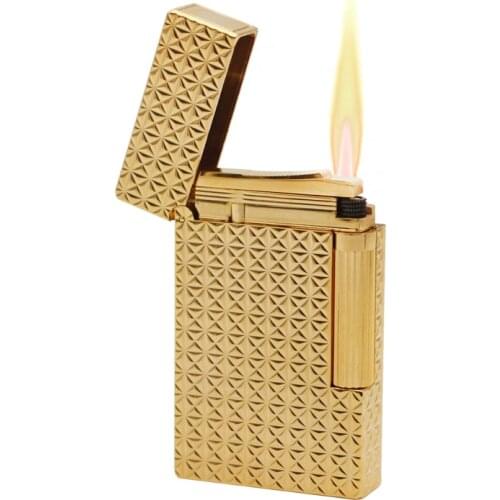 Bussiness Cigar Gas Lighter Luxury Metal Refillable Spray Gun Butane Torch Windproof Smoking Cigarette Accessories Drop Shipping