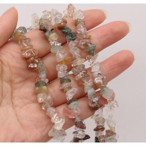 Natural Stone Beads irregularly Shaped Rutilated Quartz Gravel Loose Beaded For Jewelry Making DIY Bracelet Necklace Accessories