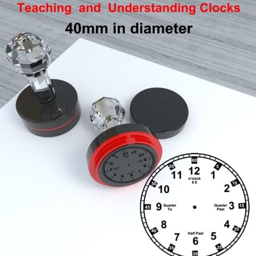 1 Piece Clock Stamp Learning Time Teaching Tools For Primary School Present Gift For Kids Students School Supply