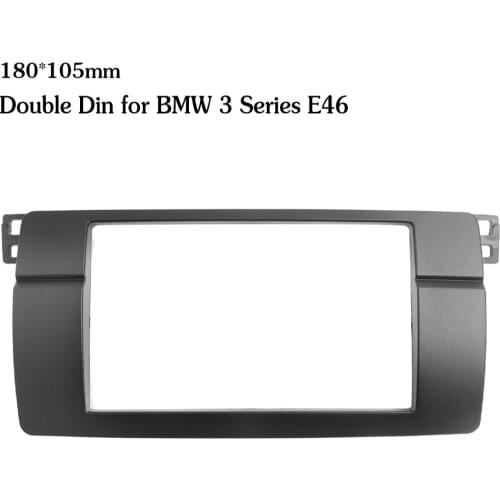 Double 2 Din Frame Fascia For BMW 3 Series E46 1998-2005 Radio Frame Stereo Panel Plate CD Dashboard Panel Audio Frame