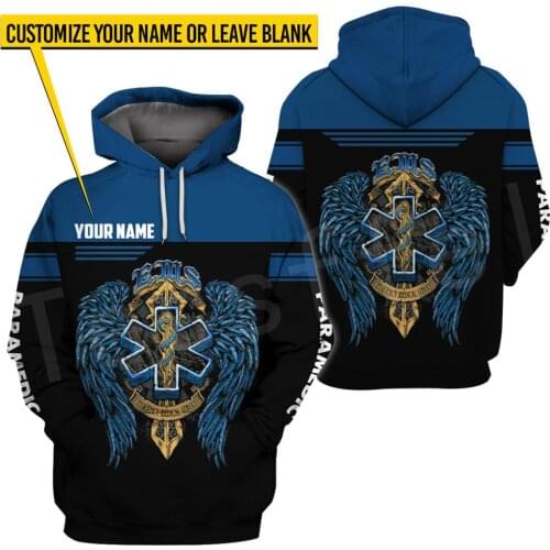 Tessffel Emergency Medical Technician EMT EMS Paramedic Long Sleeve Casual Streetwear 3DPrint Zip/Hoodies/Sweatshirts/Jacket S14