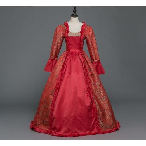 Hot Sale 18th Century Gothic Vintage Prom Ball Gown Theatre Clothing Halloween Costume Cheap Renaissance Costumes