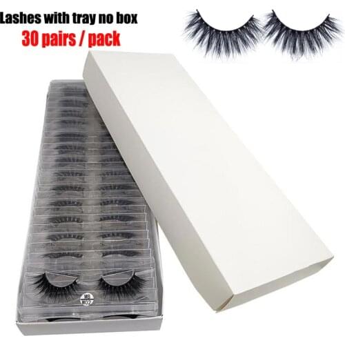 MB Mink Lashes 30 Pairs/Pack Eyelashes 3D Mink Lashes With Tray No Box 100% Hand Made Full Strip Eye lashes Wholesale