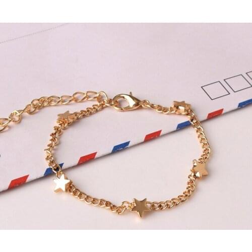 Fashion 2018 Modern Womens Five Love Stars Womens Bracelets and Bangle Girls Jewelry