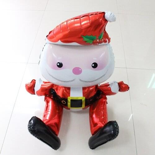 Cartoon Santa Claus Christmas Foil Balloons Merry Christmas Helium Balloon Christmas Decoration Balls Inflatable Cassic Toys