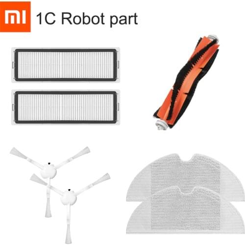 Original XIAOMI 1C MIJIA Spare Parts Sweeping Mopping Robot Vacuum Cleaner Pack Kits Side Roller HEPA Filter Main brush Mop