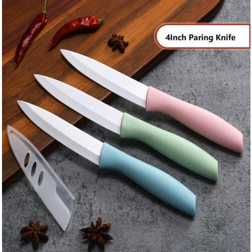Ceramic Kitchen Knives Set 4 with 3/4/5/6 Inch Ceramic Paring Knife knifes for Ktichen and cooking knife