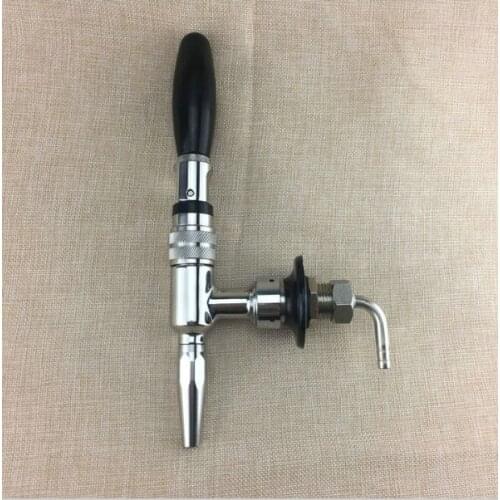 Stainless Steel Draft Beer Dispensing Nitrogen Nitro Tap , Stout Beer Faucet,coffee tap with Black Handle